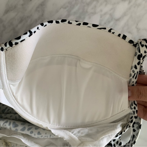 Victoria Secret White & Black Animal Print Tankini Top - Picture 6 of 9